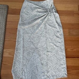 Zara split-leg wrap midi skirt